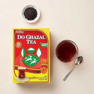 Do Ghazal Pure Ceylon Tea 16oz (454g) Black Loose Leaves Finest (FBOPF) Grade Rich Flavor and Aroma in BPA-Free Box