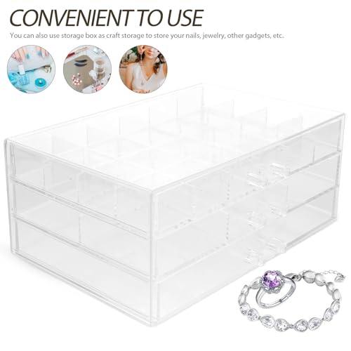 Boîte à bagues transparente Beavorty pour boucles d'oreilles et perles - 4