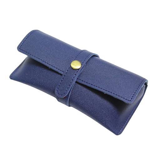 Image of Personalized Leather Goggle Cover | Custom Name | Unisex Faux Leather Eyewear Case with Button Closure | Travel-Friendly & Durable Sunglasses Holder for Men & Women