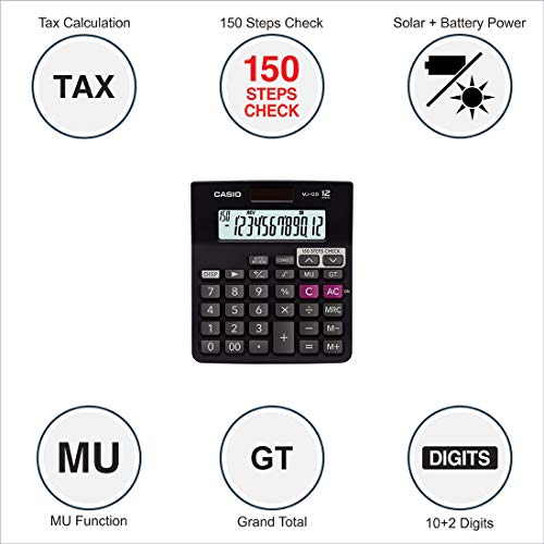 Casio MJ-12D 150 Steps Check and Correct Desktop Calculator (Image - 2)