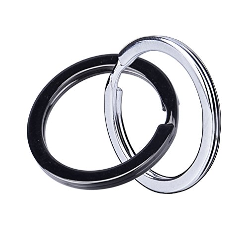 1 Inch Flat Key Chain Ring Metal Split Keychain Keyrings for Car Home Keys Organization, Arts Crafts, Lanyards, 36 Pieces