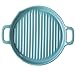 Tonwaren Maler Teller Fisch Platte Bodenplatte Steak-Platte Tablett mit Griff (1 Satz von 2 Stück) (Color : Blue)