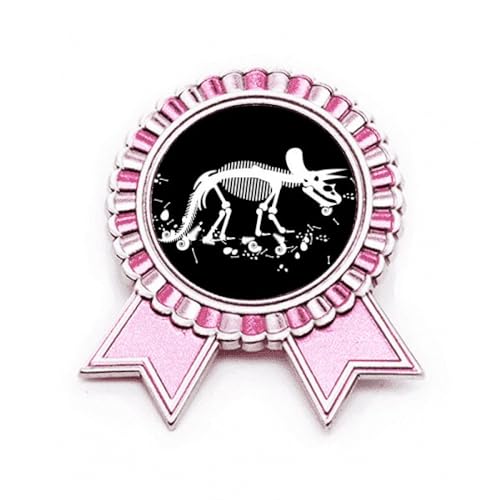 Broche miniature dinosaure rose taille M en métal de haute qualité pour accessoire