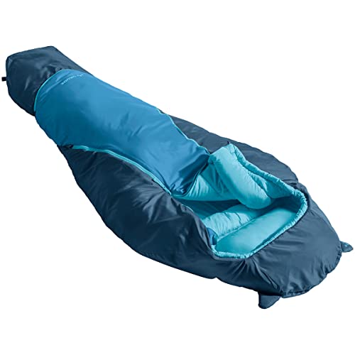 VAUDE Kinder Schlafsack Alpli Adjust 400 SYN längenverstellbarer Kinderschlafsack geeignet für Größen von 105-135cm baltic sea 129613340010 left