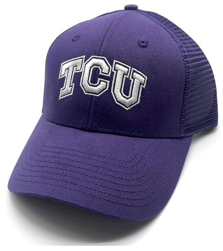Gorra Trucker Malla Texas Christian Morado/Blanco miniatura 1