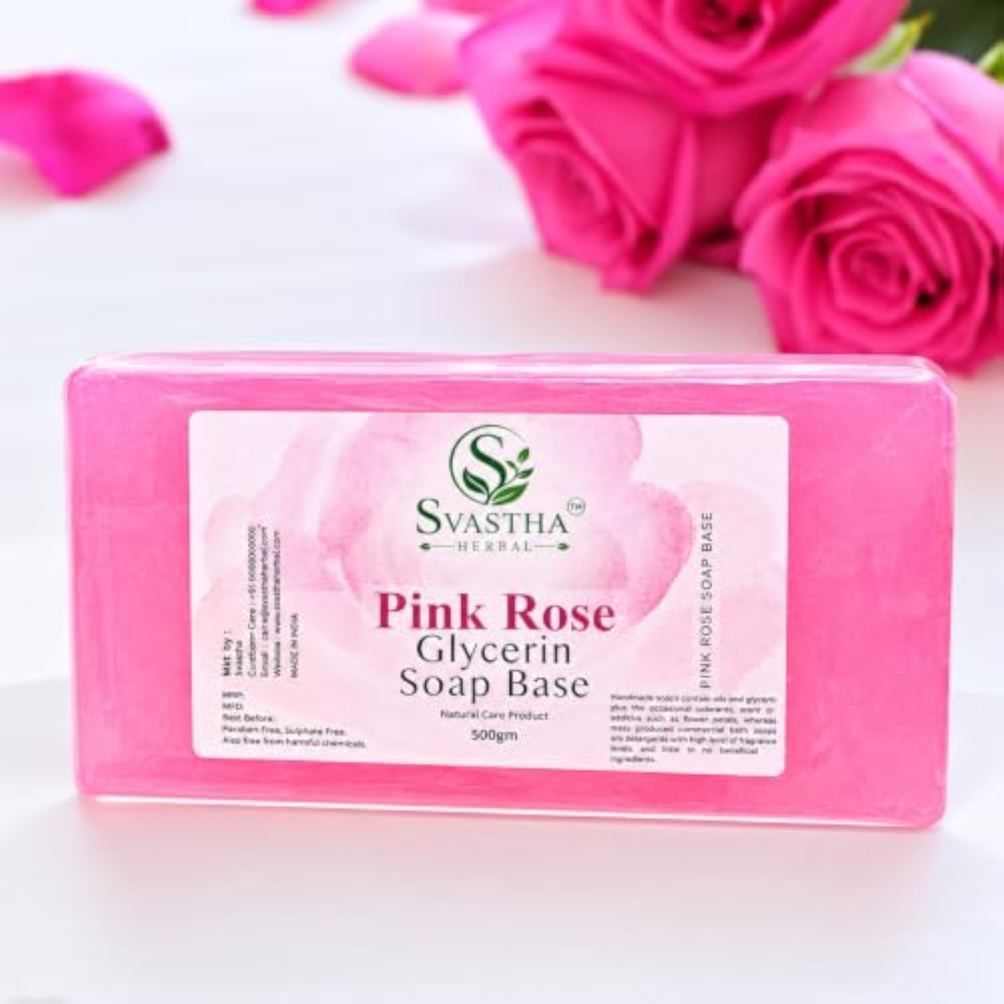100% Pure Organic Pink Rose Glycerin Soap Base