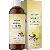 Enticing Vanilla Massage Oil for Couples - Sensual Massage Oil for Men and Women with Sweet Almond Oil for Skin Care and Vanilla Scented Oil for Tempting Couples Massage Oil for Massage Therapy