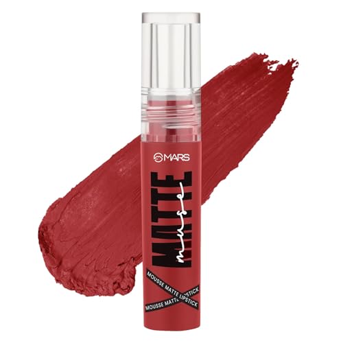 Image of MARS Matte Muse Mousse Lipstick (3ml) (15-ROYAL HIGHNESS) with Doe-Foot Applicator | Highly Pigmented | Smooth Texture | Hydrating Formula | Blurry Lips Effect