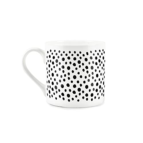 Purely Home Letter Initial Personalised Mugs - Spotty Alphabet Bone China Coffee/Tea Cups (A) - Image 2