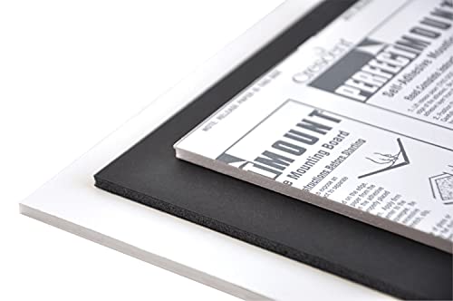 Crescent Perfect Mount Mounting Board, 11 x 14 Inches, White, Pack of 25