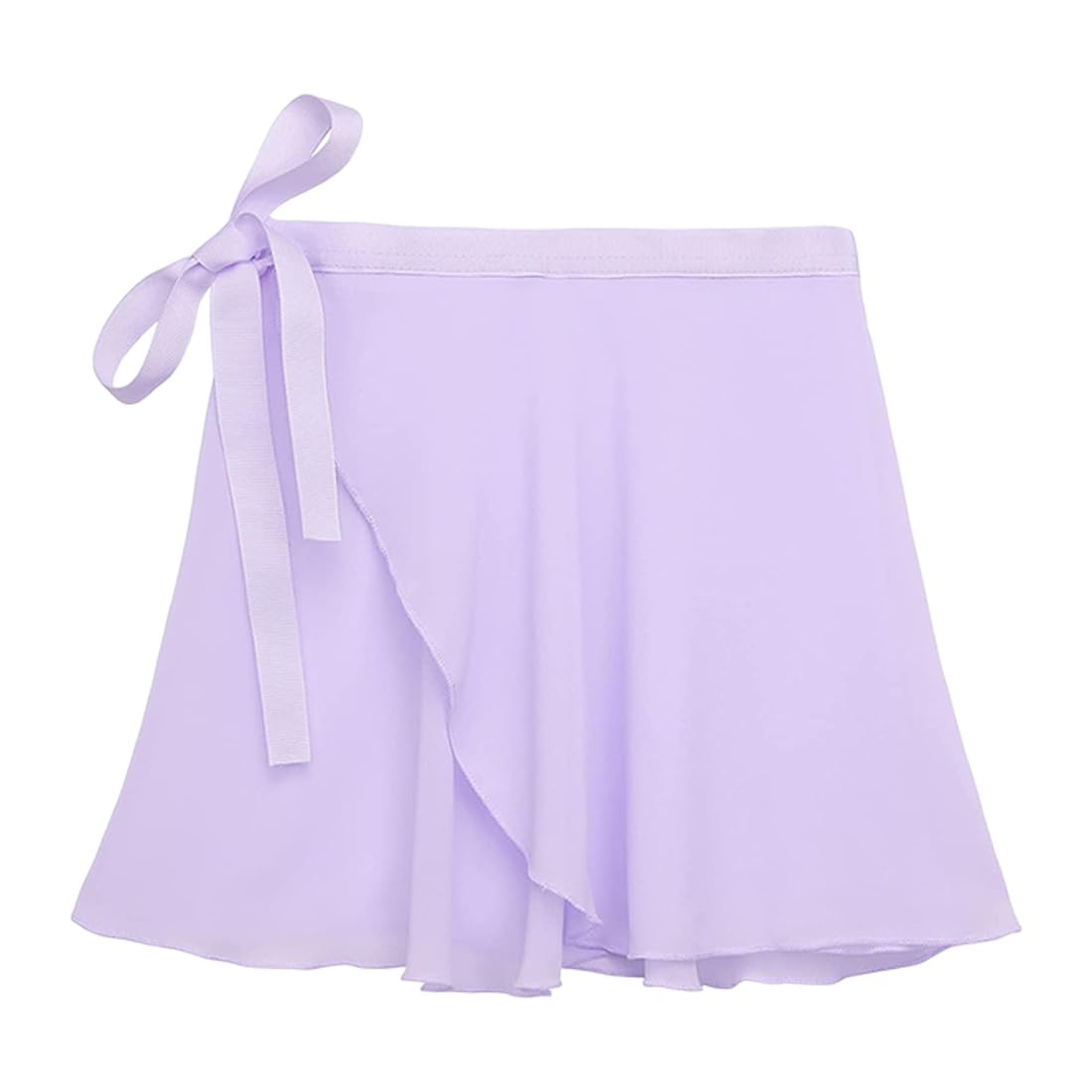 Falda de Ballet niña Chiffon transpirable suave cintura ajustable morado gimnasia