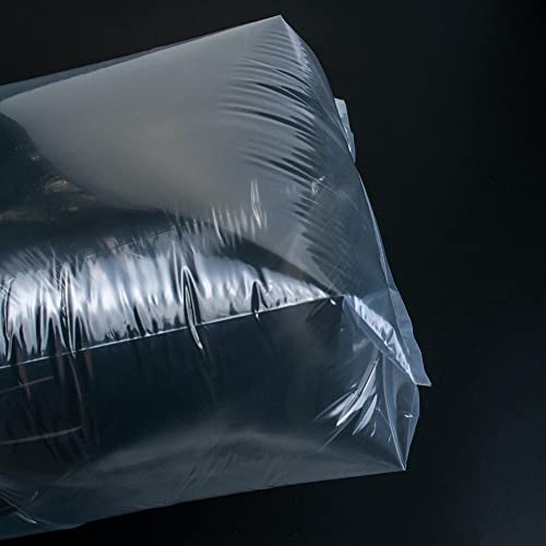Lesibag 50 Pcs Bread Bags with Ties - 8" x 18" Clear Gusseted Bread Bags for Homemade Bread and Bakery Loaf