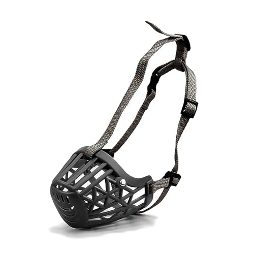 VanderHOME 犬 口輪 犬用口輪 マズル しつけ用 口輪 犬マスク 調節可能 マズルカバー マズルガード 犬噛みつき防止 無駄吠え防止 丈夫 柔らかい 快適 お散歩 通院 保護 犬用訓練 しつけ用品 小型犬用 中型犬用 大型犬用 ブラック 2XL