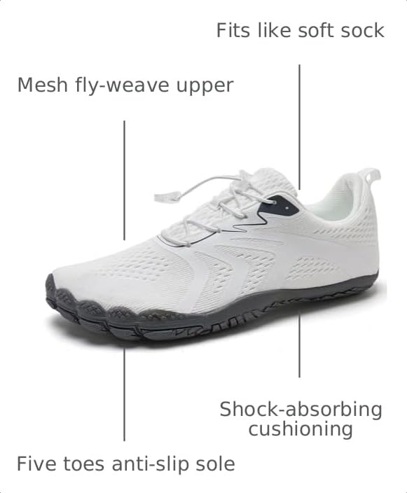 Image of WateLves Water Shoes Men Women Beach Barefoot Aqua Socks Breathable Wide Swim Outdoor Walking Anti Slip Pool Shoes for Hiking Kayaking Diving Surfing