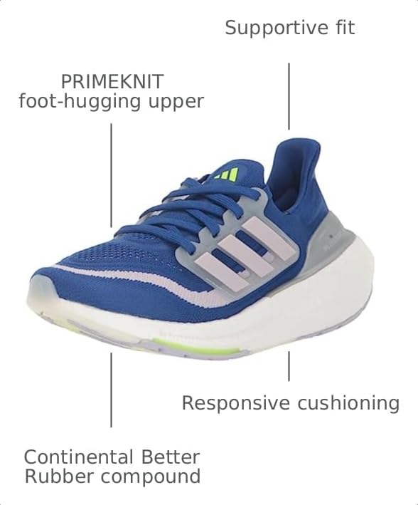 Image of adidas Womens Ultraboost Ultra Boost Light Running Sneakers Shoes - Black