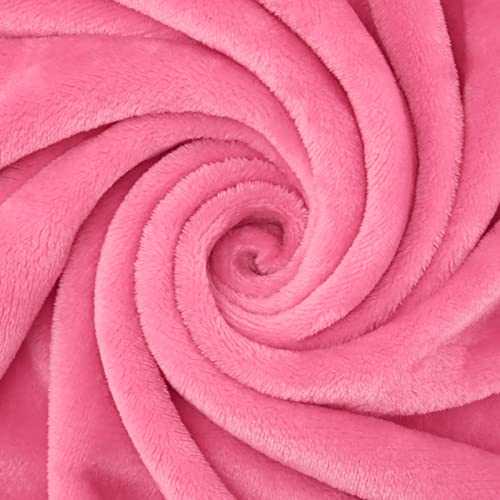 Macevia Throw Blanket Flannel Fleece Blankets For Couch Fuzzy Cozy Lightweight Warm Comfort Durability Super Soft Fluffy Plush Blankets For Bed Sofa 260Gsm (Pink,50X60Inches) #TOP3