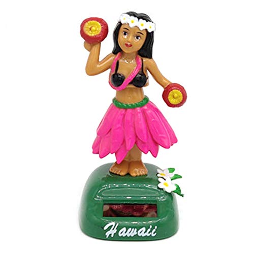 Figurine Solaire Dansante,Danseuse Hawaienne Voiture Qui Bouge,Jouet Voiture Solaire Poupée Hawaiian Fille,Figurine Hawaïenne Voiture Décoration De Voiture Solaire Danse Jouet Bureau Fournitures