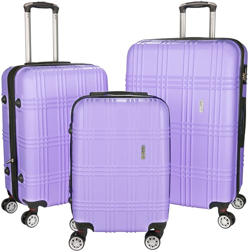 BRUBAKER Coffret de Bagages Bahamas – Set de 3 Valises de Voyage avec Un Cabine – Malettes Rigides avec Cadenas à Code, 4 roulettes et Poignées...