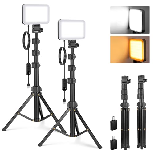NEEWER Basics 2 Pack LED Video Light Panel Lighting Kit, 6.2