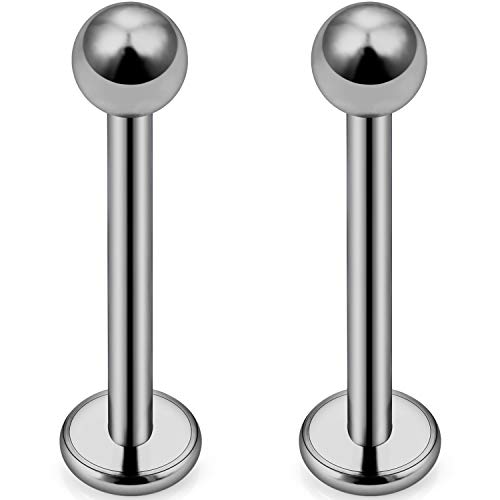 SCERRING 2PCS 16g G23 Titanium Labret Monroe Lip Tragus Cartilage