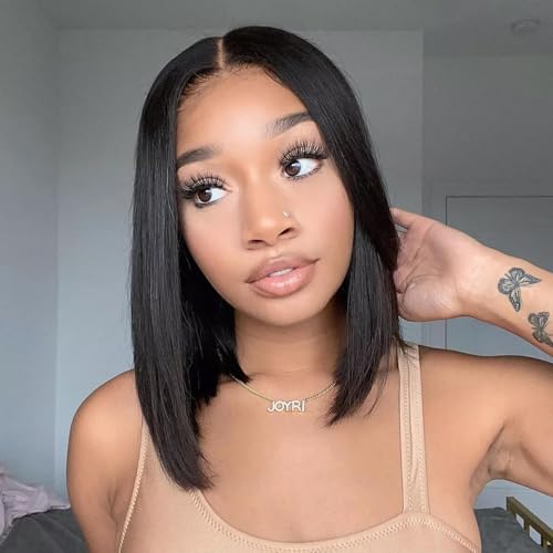 Perruque cheveux humains brésiliens noirs FASHION IDOL pour alopécie raie T naturelle
