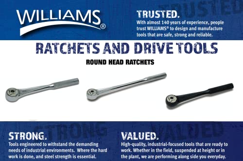 Williams B-53A 3/8-Inch Drive Long Round Head Ratchet #TOP4