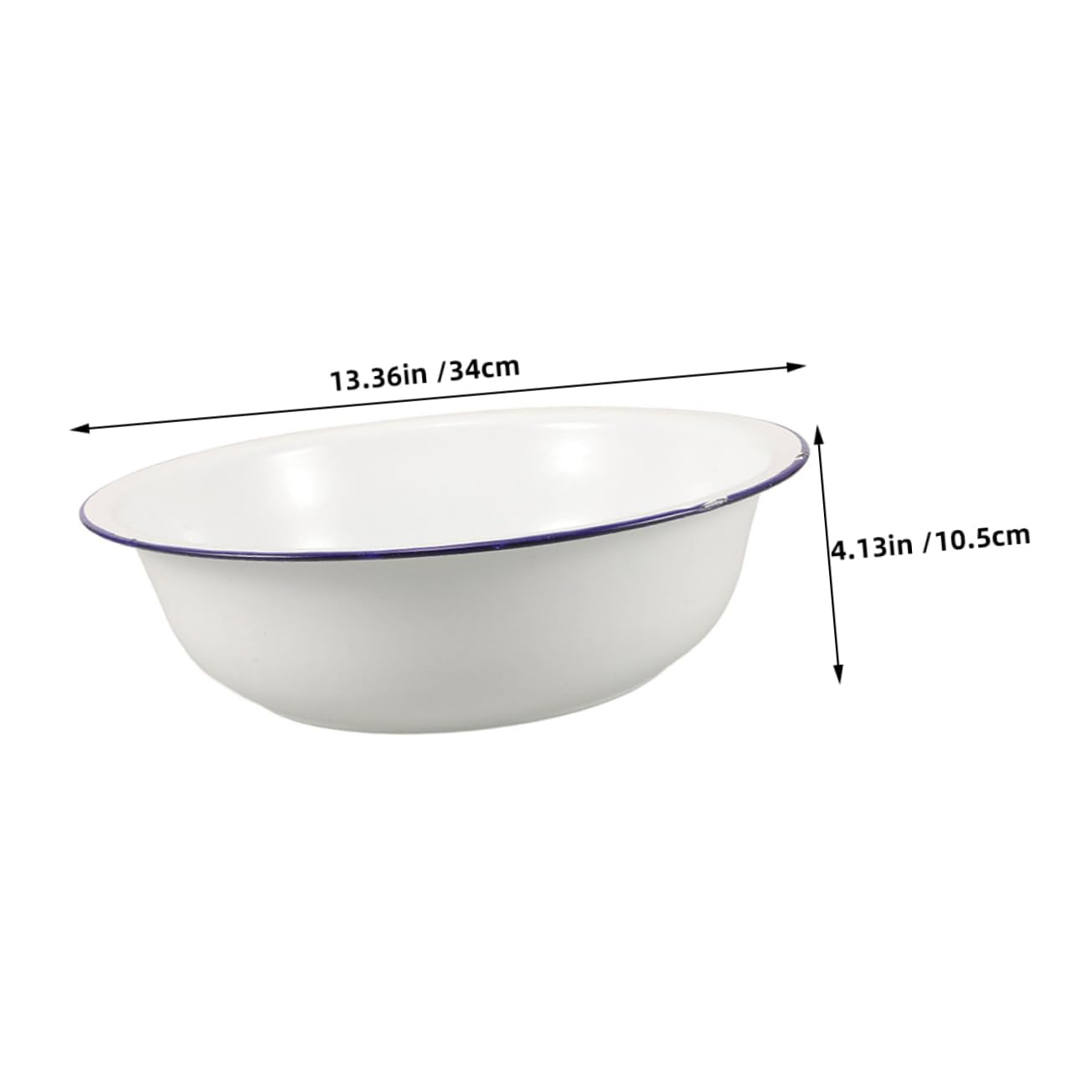 PRETYZOOM Foot Soaking Tub Multifunctional Portable Basin for Relaxing Foot Baths Face Washing and Laundry Stylish White Enamelware Bowl for Everyday Use