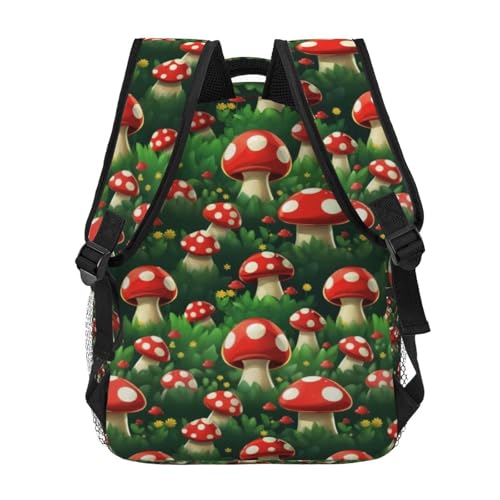 Cartoon Mushrooms Lightweight Backpack Travel Casual Bags for Women or Men 15.7 Inches4