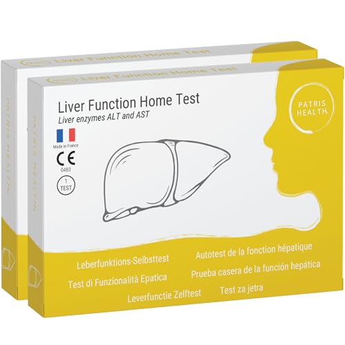 2x Patris Health® Leberfunktionstest, Selbsttest, erkennt ALT- und AST-Enzyme im Blut, Überwachung für frühzeitige Diagnose von Leberverletzungen