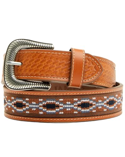 Cody James Men's Chesny Cross-Stitched Western Belt - CJASP25BT8-BN 38