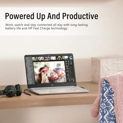 Image of HP 14 inch Student Laptop, Intel N150 Processor (Up to 3.6GHz), 128GB Storage | 14-inch Micro-edge Display, Wi-Fi 6, Webcam, HDMI, SD Card Reader, Windows 11 Home in S Mode, Silver, w / Wireless Mouse