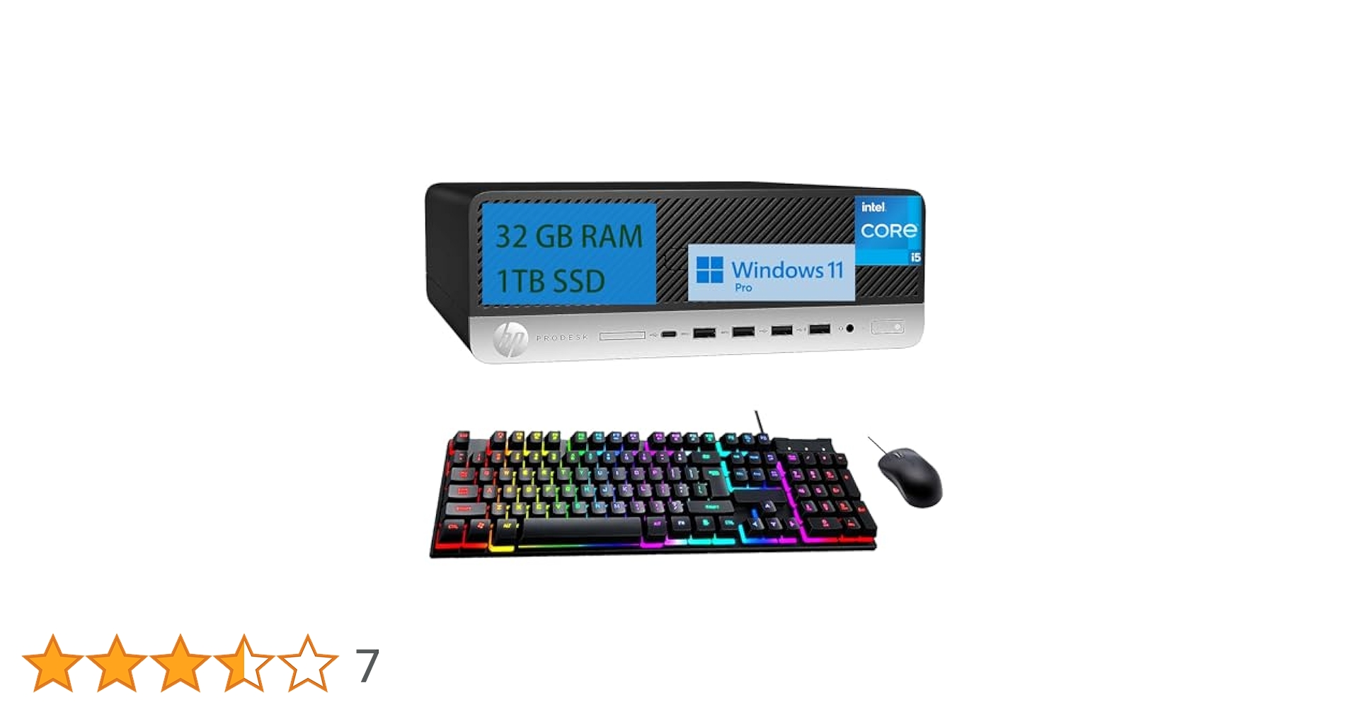 HP ProDesk 600 G5 SFF Business Desktop PC, Core i5-9500 3.0