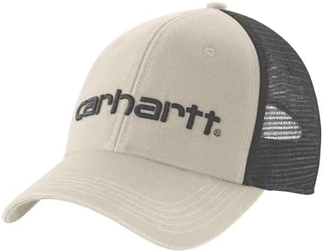 Carhartt Men's Canvas Mesh-Back Logo Graphic Cap Baseball Cap