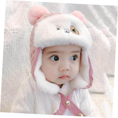 VANZACK Thickened Thunder Cap Boys and Girls Bonnet Boy Winter Hat Pink Hat Girls Cotton Earflap Winter Headwear4