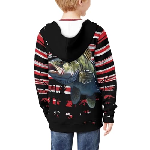 Image of Coloranimal Unisex Girls Boys Long Sleeve Casual Hoodies & Sweatshirts Tops Kids Zip Up Jacket Coat Age 6-16 Year