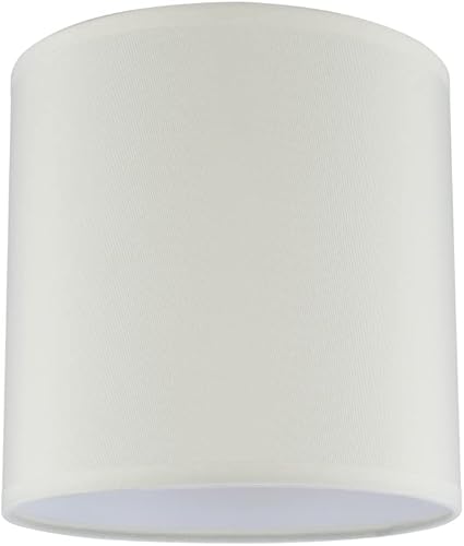 Aspen Creative 31003A, pantalla de lámpara de construcción de araña con forma de tambor de tapa dura de transición en crema de mantequilla, 8