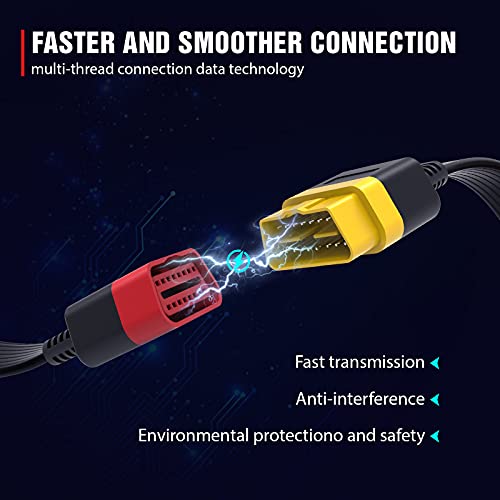 Obd2 Extension Cable, Professional Automotive Diagnostic Scan Tool Full 16 Pin Extension Cable For Odbii Scanner Forscan Check All Car Vehicles Computer Engine Code Reader - 20Cm/7.9In #TOP5