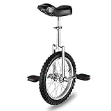 Shinning Chrome 16 Inch In Mountain Bike Wheel Frame 16' Rim Unicycle Cycling Bike With Comfortable Release Saddle Seat