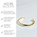 Hoops & Loops Yellow Gold Flashed Sterling Silver High Polished Plain Simple Toe Ring