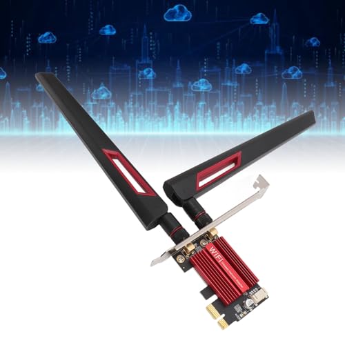 ASHATA 7260AC WiFi 6 PCIe WiFi Card for Desktop, Pro PCIE WiFi Card, 1200Mbps 2.4G 5G Dual Band BT4.0 PCIE Wireless Network Card with 2 10dBi Gain for Windows 7 8 10 11, ASHATApa89ctoggs miniatura 5