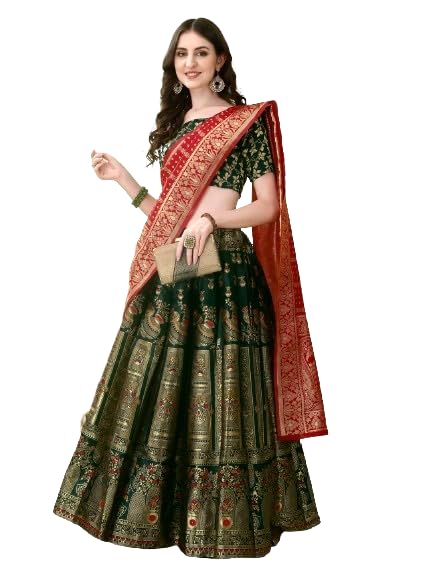 GenericJAYA CREATION BANARASI JAQUARD LEHENGA CHOLI