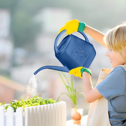 Image of Plastic Watering Can Grip -1 /2 Gallon - Blue | With Long Spout for Watering-Home Indoor and Outdoor Garden