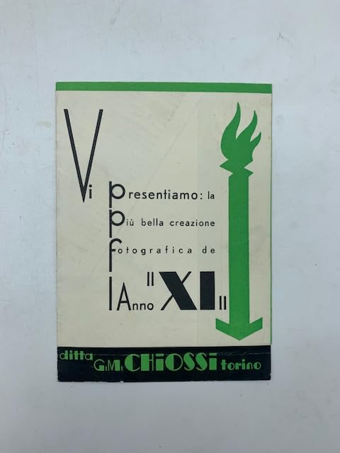  Ditta G. M. Chiossi, Torino. Romanus. Bromografo per la stampa rapida fabbricato dalla Casa Fiamma di Firenze (pieghevole pubblicitario)