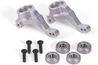 Aluminum 7075 Front Knuckle Arms for Tamiya 1:10 R/C 58719 BBX BB-01 Upgrade Parts - Silver