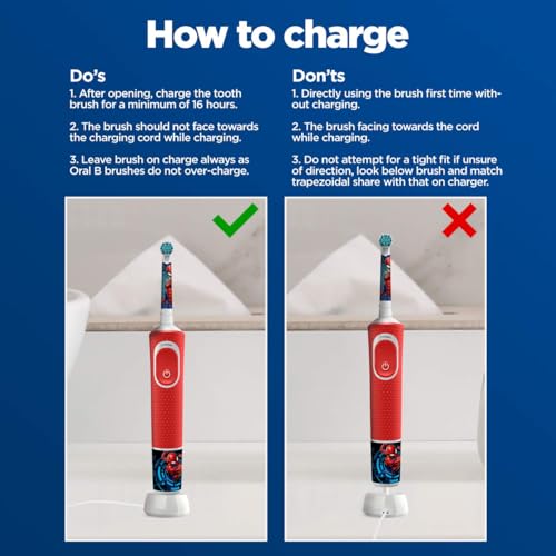 Oral-B ORIGINAL Kids Rechargeable Electric Toothbrush Soft Replacement Brush Heads [10X POWERFUL THAN COMPATIBLE PRODUCTS],Spider Man, 2 Refills, Deep clean between teeth
