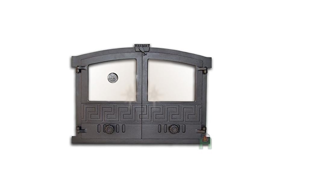 Sellon24® Backofentür Steinbackofentür Ofentür aus Gusseisen Pizzaofentür Gußeisen 600 x 430 mm H2004