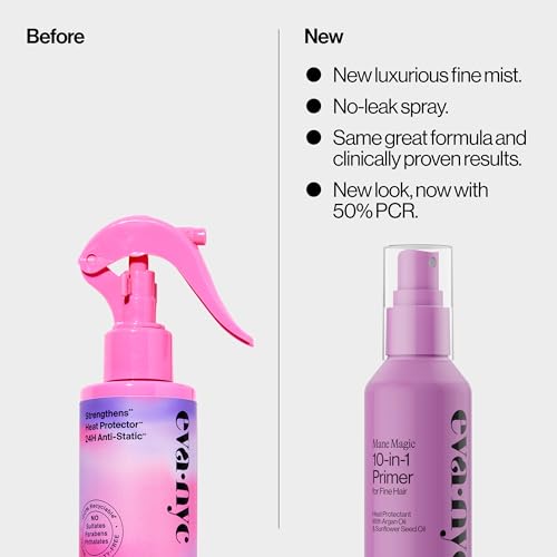 Eva NYC Mane Magic 10-in-1 Hair Primer - New Fine Mist + No-Leak Spray - Sunflower Seed + Argan Oil Heat Protection Spray - Anti-Frizz - For Fine Hair - Packaging May Vary - Vanilla Scent -5 fl oz - Image 3