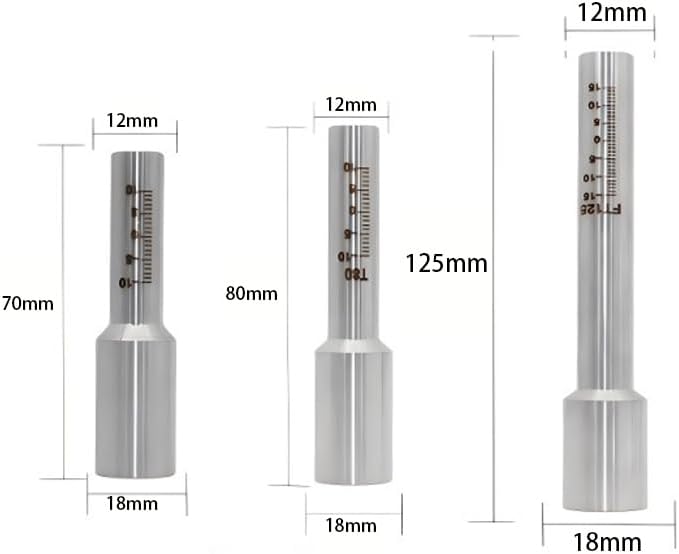 Laser Welding Scale Tube, 70/80/107/125mm Stainless Steel Calibration Nozzle with Measurement Marks, Replacement Part for Handheld Laser Welder Machines (80mm)