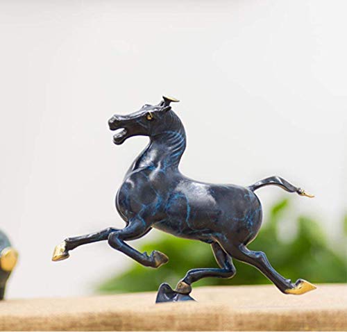 Decorative Horse Statue, Horse Sculpture Horse Racing Lovers Painted Bronze Art Collection Gift #TOP1