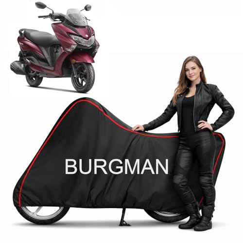Image of Dustproof Scooty Cover Compatible with Suzuki Burgman Street 125, 150, 200, 250, 400, 650 (All Models) | Heavy Duty | Dustproof, UV Resistant, Heat Protection | Elastic Bottom Grip
